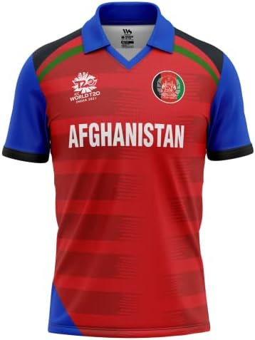 Whitedot Afeganistão Réplica T20 Jersey da Copa do Mundo 2021- DryFit Manomer