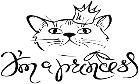 Porto de dentes de dentes cerâmica de Ambesonne, eu sou um gato engraçado de caligrafia de desenho animado