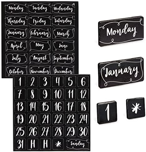 50 PCS Calendar ímãs para quadro branco, meses e dias magnéticos da semana, grandes números magnéticos