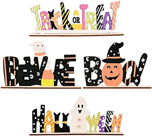 Partykindom Halloween letras decorativas de madeira aornments decoração de casa Halloween para
