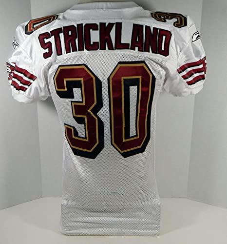 2008 San Francisco 49ers Donald Strickland 30 Jogo emitido White Jersey DP08241 - Jerseys de Jerseys usados