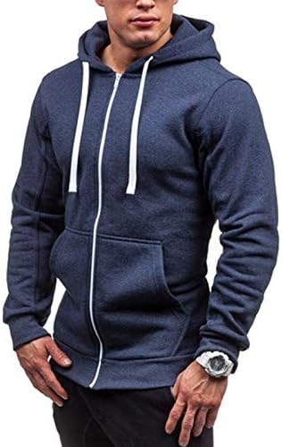 HGOOGY MEN FELIONCIONAL COODIE AUTONO CASual Solid simples suéter de cordão