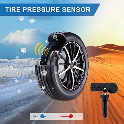 Sensor de pressão do pneu Tuhaowa TPMS compatível com Chrysler Dodge Fiat Jeep Ram Volkswagen 433 MHz Substituir