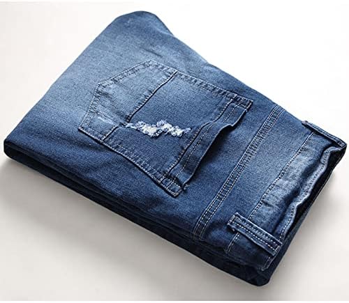 Jeans de jeans masculinos Moda de jeans Solid Collor lavado calça jeans de zíper para calças de