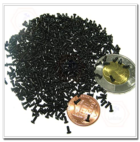100pcs m1 × 3mm aço carbono preto Phillips Crossken -sunked parafusos parafusos da cabeça GB819