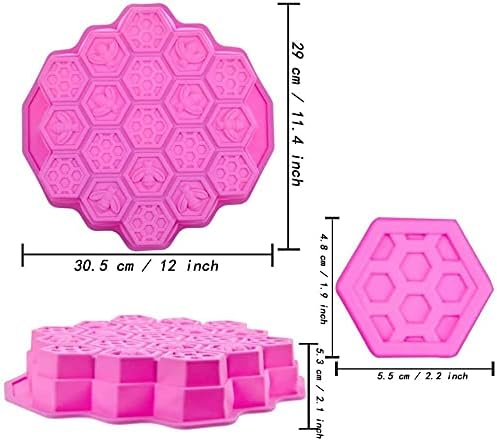 ZCX Silicone Baking Molds Bee Honeycomb Canel Candy Molde