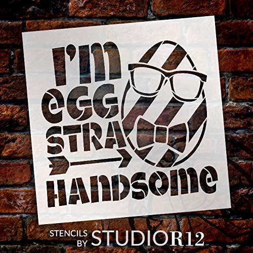 Eu sou um estêncil de ovo e ovo belo por Studior12 | Diversão Palavra da Páscoa Arte | Berçário