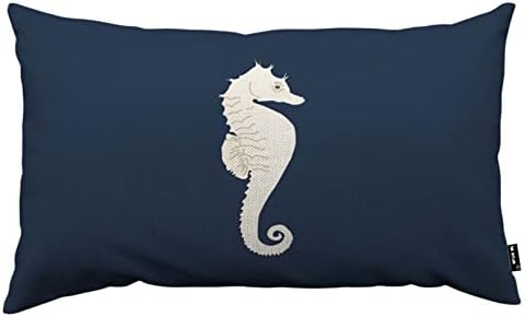 Tks mitlan white Sea Horse Pillow Capas