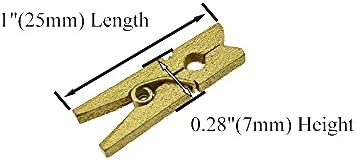 Hahiyo Gold Wooden Roupes Pins Chaves Mini não desmoronam 1 polegada de comprimento 80 pacote resistente
