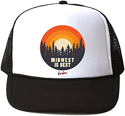 Baby, Criandler, & Kids Trucker Hat - Centro -Oeste é o melhor em chapéu preto/branco