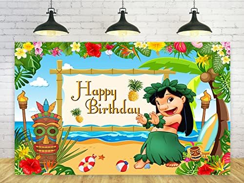 Hawaii Tropical Luau Cenários para Lilo e Stitch Birthday Party Decorations Supplies Lilo