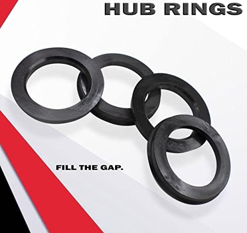 Acessórios para rodas Conjunto de peças de 4 anel centrado no cubo 74mm od a 70,3mm ID do cubo, policarbonato