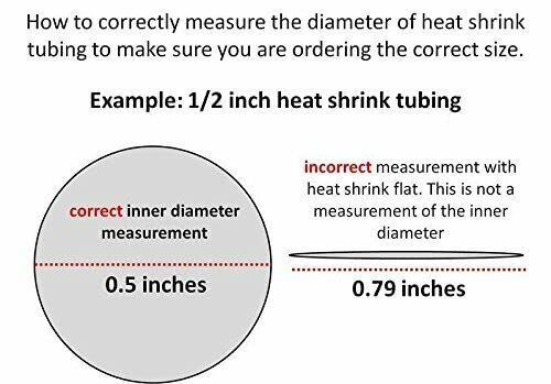 Tubo de encolhimento de calor - 2: 1 Proporção LOTE DE TUBO ENVIENCIDADE 1/4 polegada 100 pés