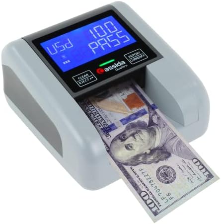 Detector de falsificação automática de moeda automática da Cassida Quattro, com sensores avançados - alimentação