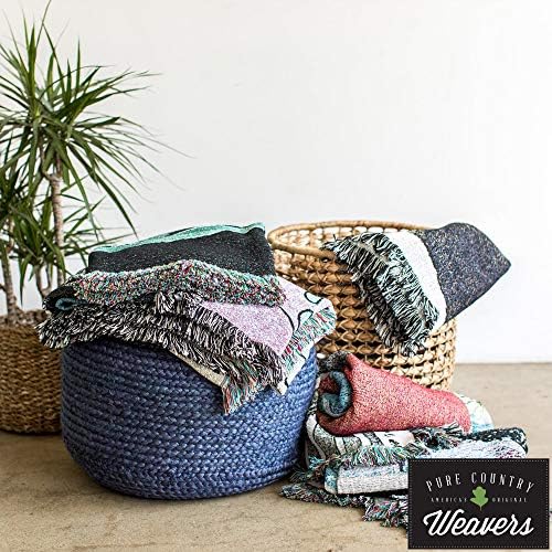 Pure Country Weavers William Morris Lodden Moss Blanket XL - Artes e Crafts - Tapeçaria de presente Tapete de algodão