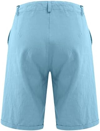 Shorts masculinos de wenkomg1, troncos de praia básicos lençóis de algodão shorts respiráveis ​​de pijama