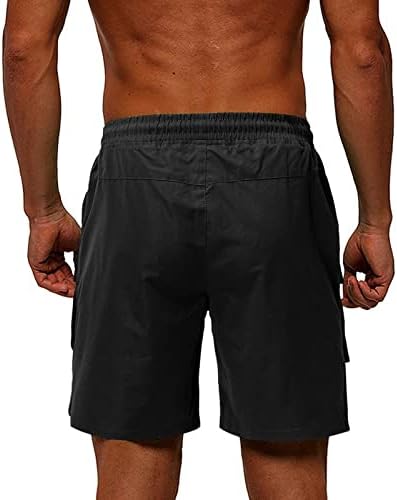 Shorts de carga para homens, shorts de carga casual de cordão masculino