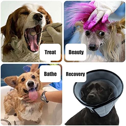 Cones de cães para cães grandes, cone de cachorro de gola de recuperação cone de cachorro, cones de malha