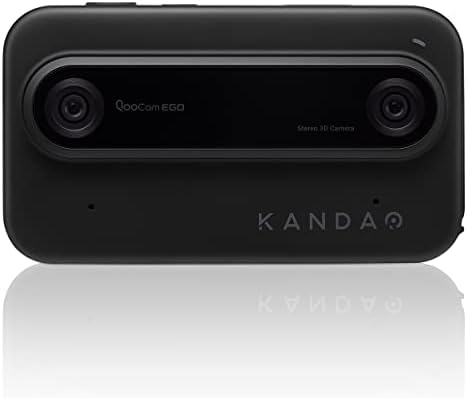 Kandao Qoocam ego, preto, 3D real, câmera instantânea Snap & View, câmera digital estéreo de pontos e brotos, câmera