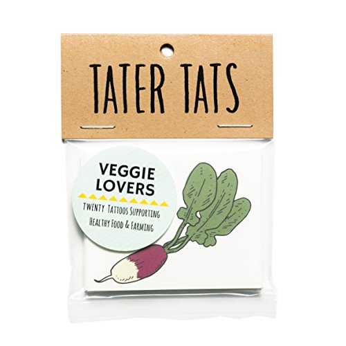 Tater Tats Veggie Lovers Pack: 20 tatuagens temporárias de vegetais