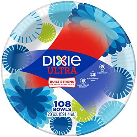 Dixie Ultra Paper Bowls, 20 oz, 108 contagem