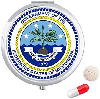 Micronesia National Emblem Pill Caso Pocket Medicine Storage Box Rechaner
