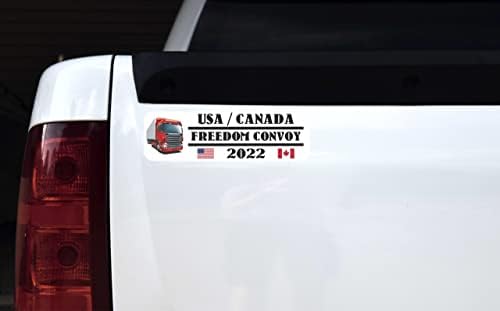 StickerTalk EUA Canadá comboio de liberdade 2022 adesivo de vinil, 10 polegadas por 3 polegadas