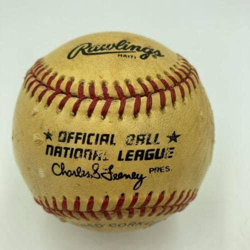 Al Barlick assinou a Liga Nacional Feeney do Vintage Feeney - beisebol autografado