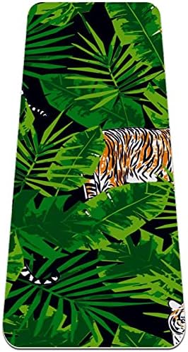 Mat de ioga extra grosso de 6 mm, tigre de tigre tropical impressão ecológica TPE TECRESSTS PILATES MAT