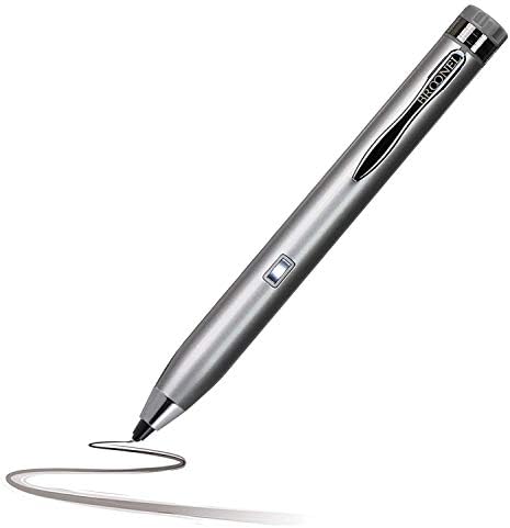 Navitech Silver Mini Fine Point Digital Active Stylus Pen compatível com o tablet Alcatel A3 10in
