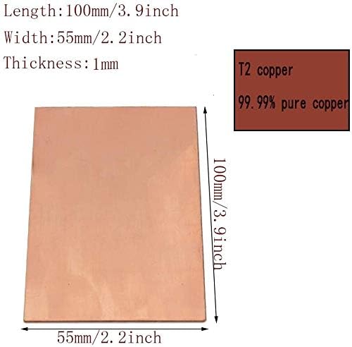Folha de latão Huilun Placa de cobre pura Cu Placa de cobre Folha de cobre T2 Folha de metal Folha de cobre