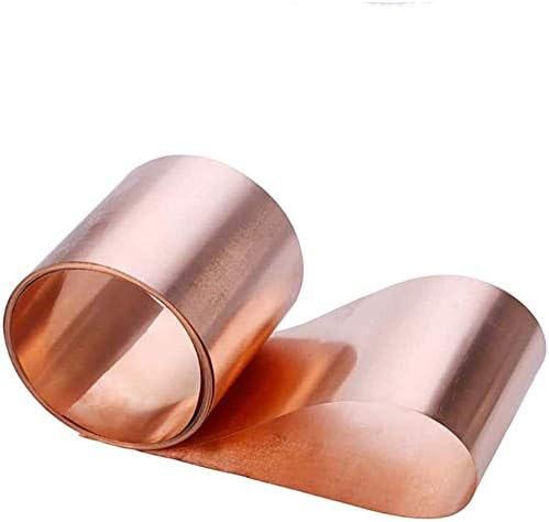 Folha de cobre Huilun Brass 99,9% Folha de metal de cobre pura Cu 0,3x300x1000mm para artesanato aeroespacial