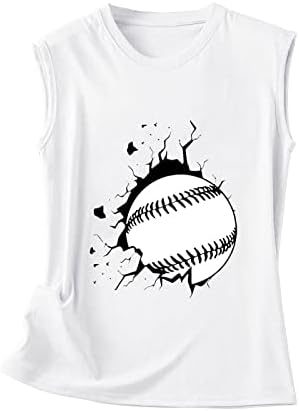 Mulheres Tops de verão 2023 Tanques de beisebol de moda Top casual Casual Camisa de colete Love Heart Graphic