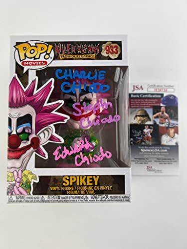 Os irmãos Chiodo assinaram o Funko Pop Spikey Killer Klowns da autenticação JSA de Autógrafo de