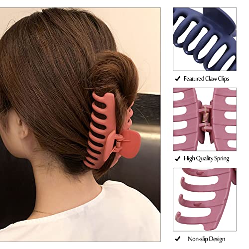 Clipes de garra de cabelo para mulheres, Ruicoo 6 PCs Grandes clipes de garra de cabelos grandes clipes de maxilar