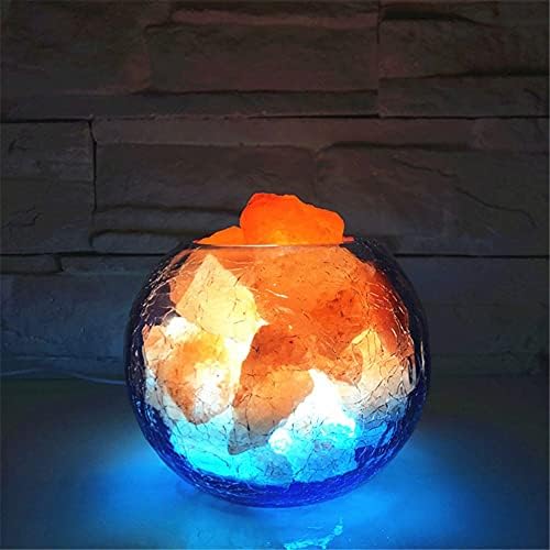 Lâmpada de sal de cristal de Wodmb Crystal e lâmpada de sal de fogo natural Himalaia