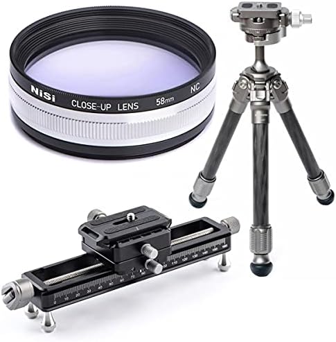 Kit de lente de close-up nisi NC 58mm com pacote de adaptadores de 49 e 52mm com nisi nm-180 focas focos