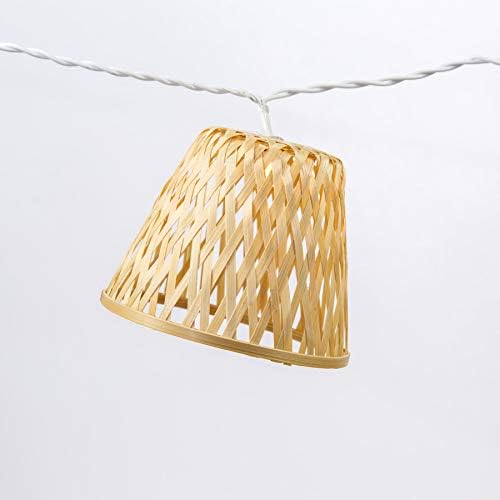 iluminando luzes de cordas internas nômades, led branco quente, tonalidade de bambu do Vietnã, USB, 11 pés