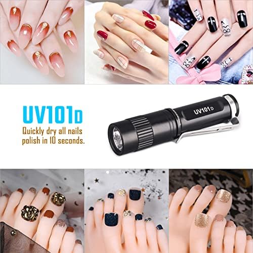 Lightfe UV101D Mini UV LED UNIG LUBRIL, Cura rápida e secador de unhas UV profissional, esmalte portátil