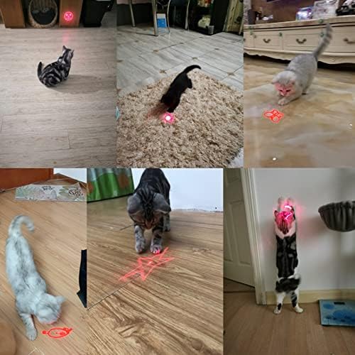 Brinquedo a laser de gato, brinquedo interativo com ponteiro de luz LED de ponto vermelho, modos de