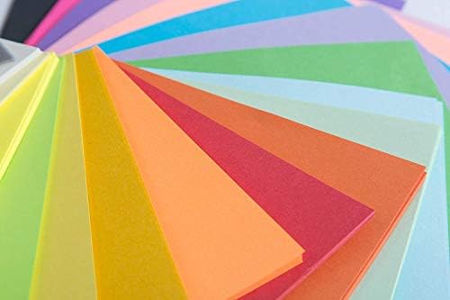 Origami Paper 200 Folhas, 20 cores vivas, cores de dupla face fazem origami colorido e fácil,