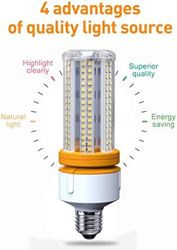 New Sunshine 2 pacote 60W Lâmpada de milho LED 7500 Luminação 600W Substituição E26 Cool Daylight White