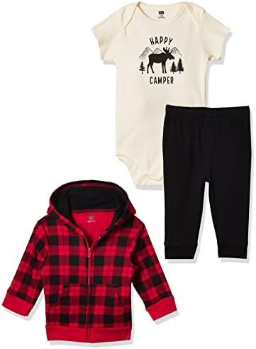 Hoodie de algodão, algodão do bebê do bebê unissex do Hudson, traje ou tee de camiseta e calça