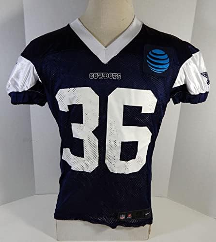 2018 Dallas Cowboys 36 Jogo emitido na Marinha Jersey 48 562 - Jerseys de Jerseys usados ​​na NFL não assinada