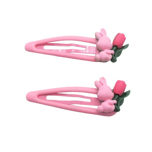 2pcs coelho tulipe snap clipes para mulheres meninas de cabelo de cabelo fofo barrettes acessórios de cabelo