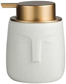 Distribuidor de sabão de cerâmica moderno TMore 11,8 onças exclusivas garrafas líquidas de mão em forma de