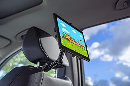 Melken Premium Car Headrest Tound Solder com braço ajustável, montagem de comprimidos para carros de alumínio