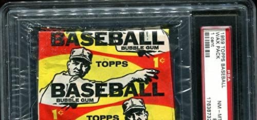 1959 Topps beisebol 1 centavo pacote de cera PSA 8 - Pacotes de cera de beisebol