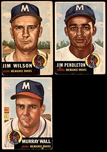 1953 Topps Milwaukee Braves, perto da equipe, colocou Milwaukee Braves Good Braves