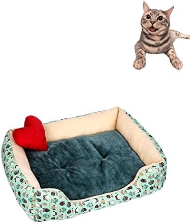 Aquecimento de gato Auto -aquecedor - Cama de gato de cachorro macio e macio com tapete de travesseiro 2 para pequeno